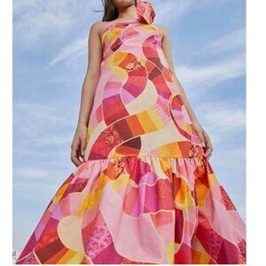 Farm Rio one-shoulder midi dress